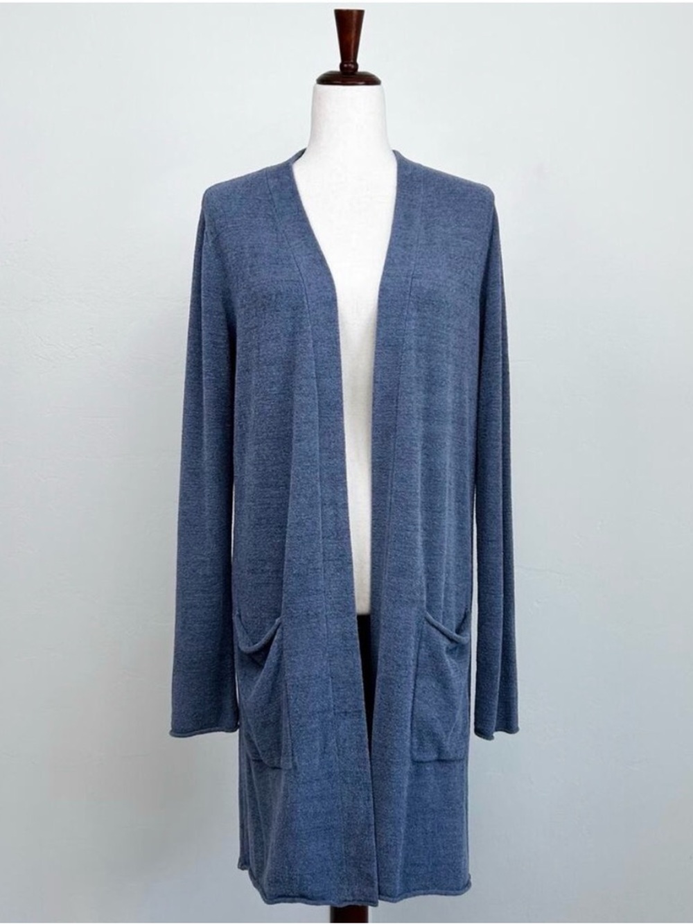 Barefoot Dreams CozyChic Ultra Lite Blue Santa Monica Loungwear Robe Cardigan